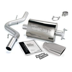 Jeep Wrangler Performance Exhaust - Single Rear Exit - Banks Power - Monster - Chrome - `04-`06